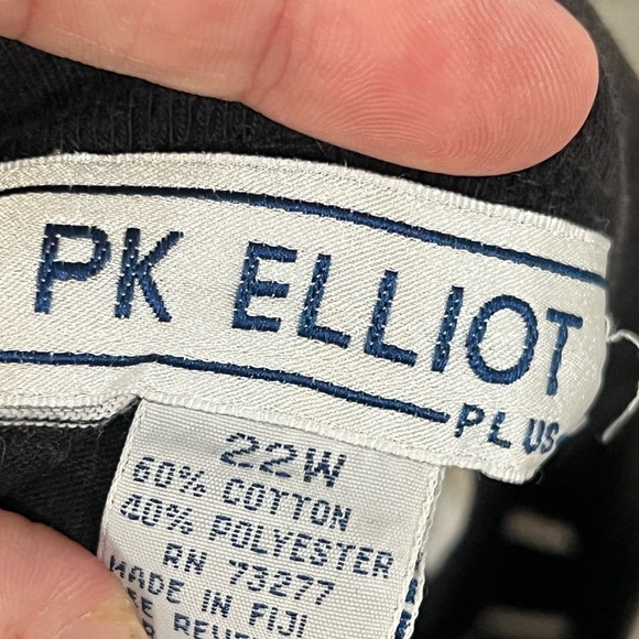 Vintage Black and White Striped Top - Picture 2 of 4